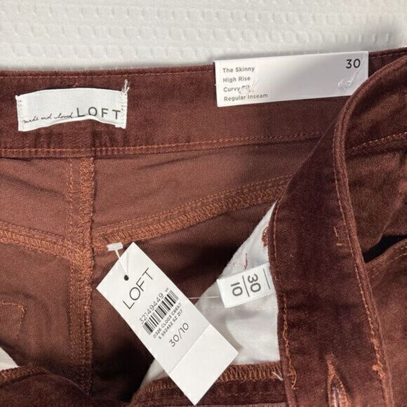 Loft Velvet Skinny Ankle Pants Womens 30 Stretch Curvy Fit Business Trousers NWT - Picture 14 of 16